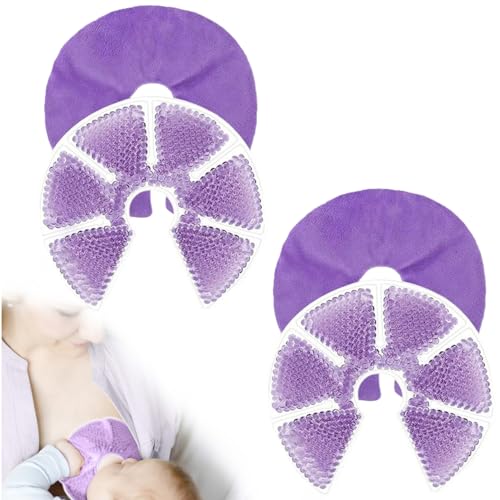 Almohadillas Terapia Mama, Almohadillas de Gel para Lactancia Mamas, 2pc, Paquetes de Terapia Pecho Gel Frío Calor, Esenciales para la Posparto, Alivia El Dolor Mama, Hinchazón, reutilizables