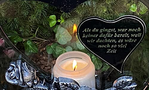 Grablaterne Yeahitch Garten Paradies Handgefertigte Herzlaterne