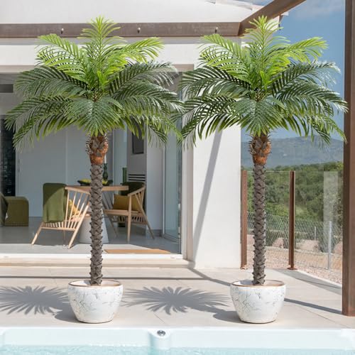 Keeplush 5ft Artificial Phoenix Palm Tree for Outdoor Indoor Decor, Faux Coconut Silk Palm Tree...