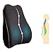 BILLION DUO Cojín Lumbar, Cojín Lumbar Silla Oficina Negra, Cojin Lumbar Coche con Esponja Memoria - para el Hogar Silla Coche Oficina Respaldo Alivio del Fatiga de Espalda