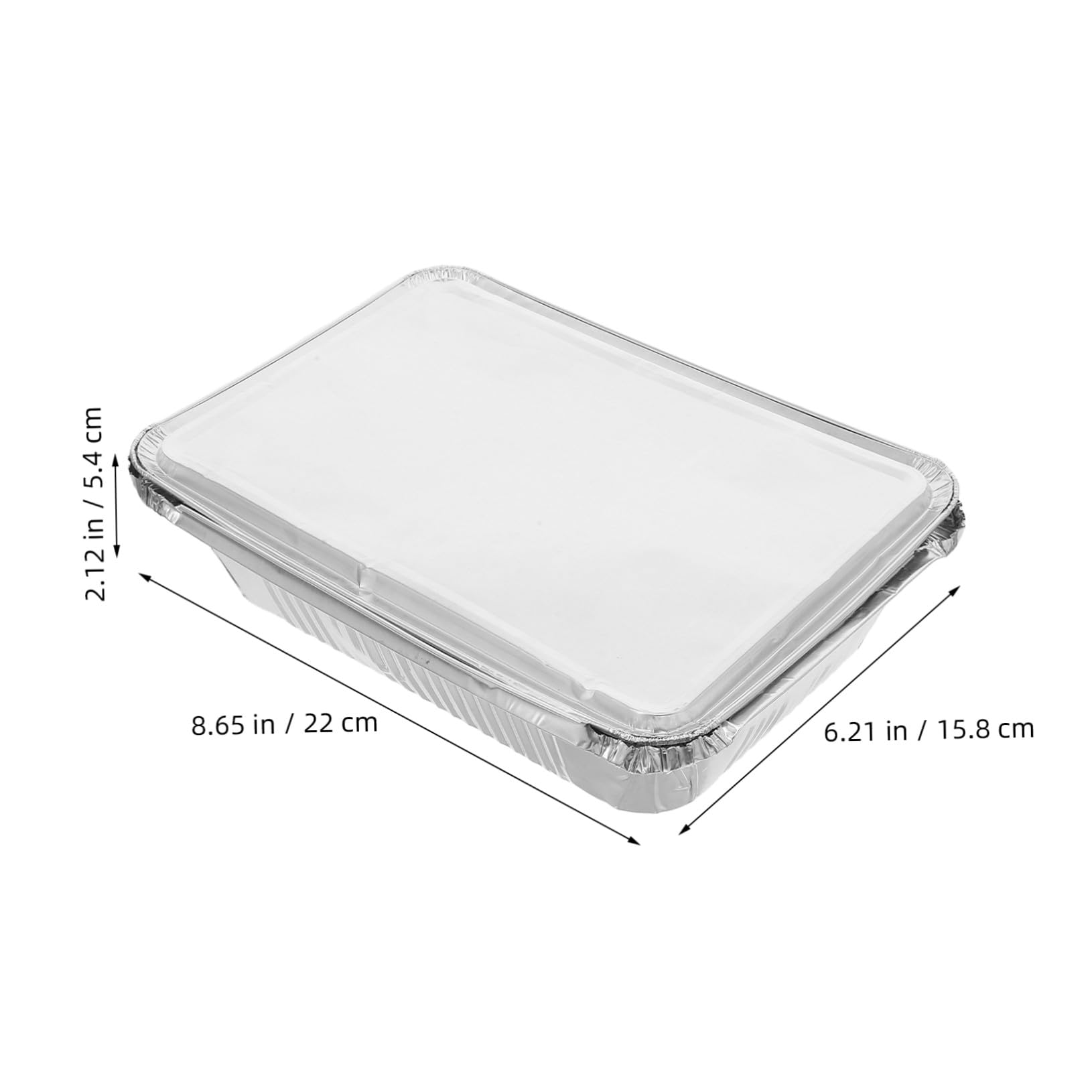 25 Pezzi Teglie in Alluminio con Coperchio Vaschette Usa e Getta Resistenti per Cottura Barbecue Conservazione e Takeaway Contenitori Sigillati per Freschezza e Igiene