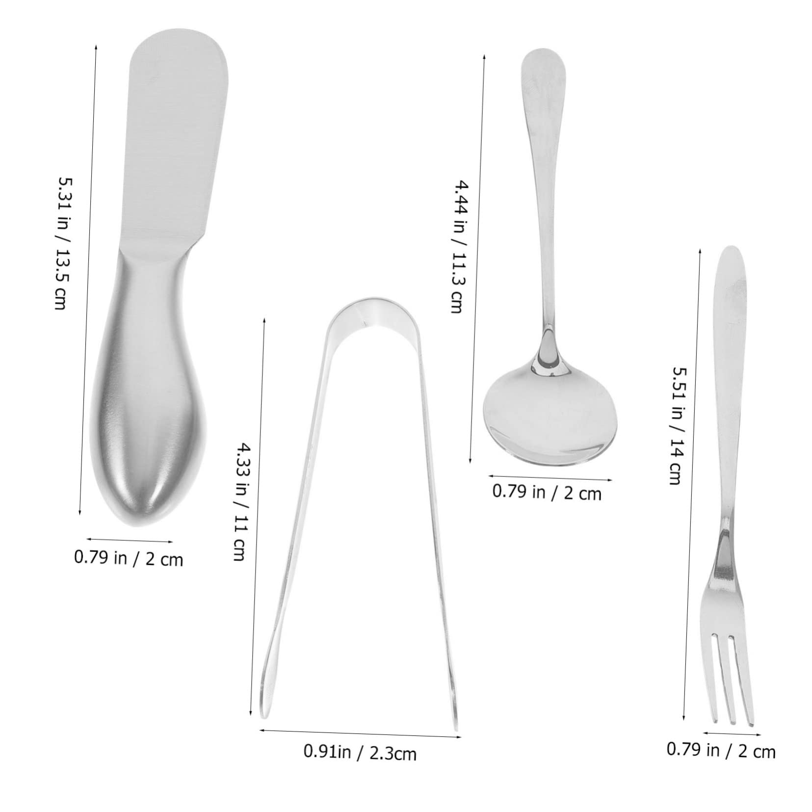 Cabilock Boho Style Fork Silverware Set 14pc Cheese Butter Knife Fork Spoon Cheese Board Serving Tools