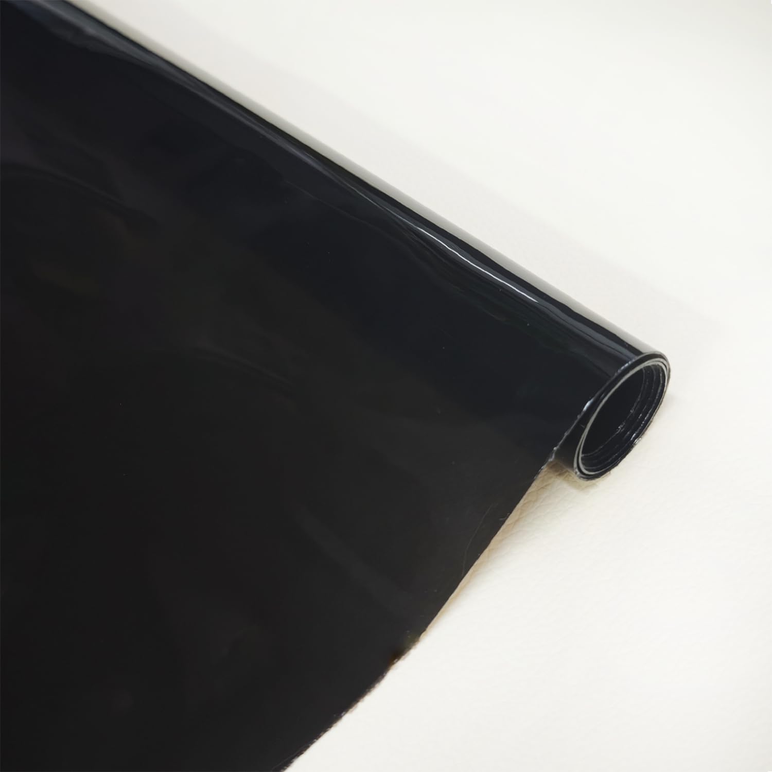 KELUBATU Transparent PVC Vinyl Fabric 30 x 120 cm, 0.5 mm Clear See Through Solid Waterproof Jelly Vinyl Roll Super Clear Plastic for DIY Crafts Bags Accessories Making, Black โ image 1