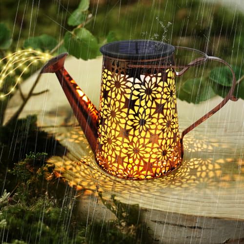 FLSEPAMB Solarlaterne für Außen, 1 Stück Garten Solarlampen für Außen Hängend, Auto Ein-/Aus Solarlampen für Aussen, Wasserdicht Garten Dekoration für Balkon, Terrasse, Wegen, Patio