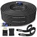 HDMI Cable 50 Feet Postta Ultra HDMI 2.0V Cable with 2 Piece Cable Ties+2 Piece HDMI Adapters Support 4K 2160P,1080P,3D,Audio Return and Ethernet