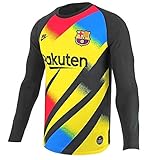 Camisetas Fútbol Hombre NIKE FCB M Nk BRT Stad JSY LS Gk Cl Camisetas, Hombre, Tour Yellow/Black