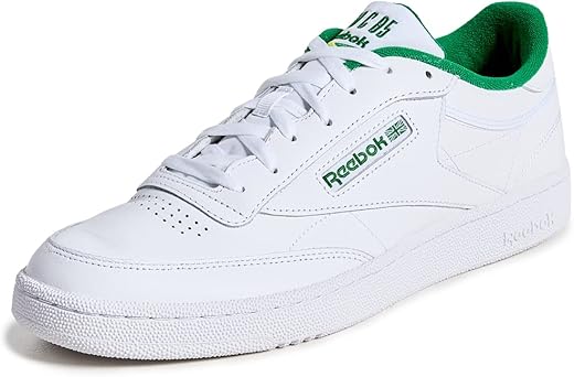 Reebok Unisex Club C 85 Sneaker, FTWR White/Glen Green/Soacye, 9.5 US Men