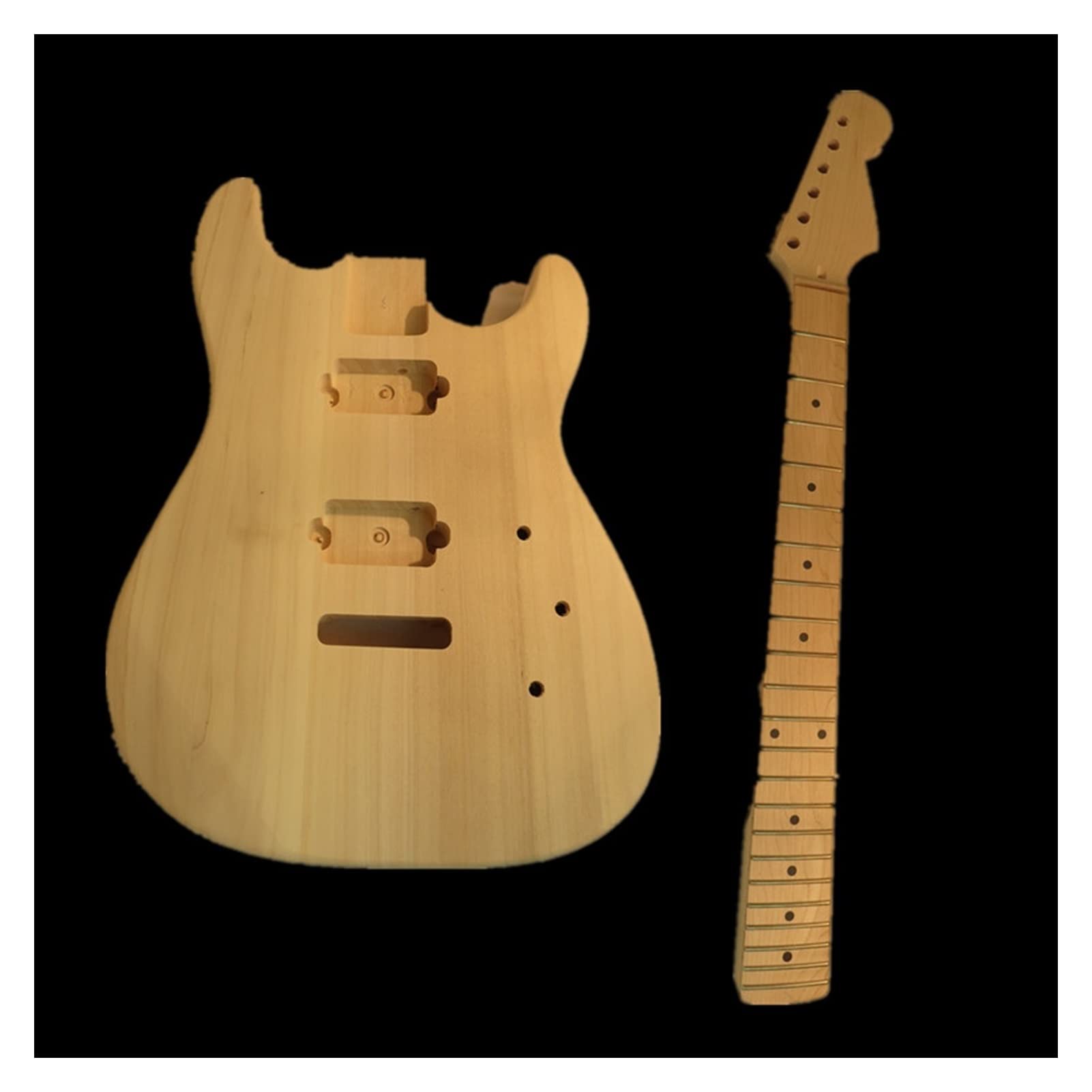 TSTS Majsterkowanie Niedokończona Gitara Elektryczna, W Tym Szyja Gitarowa I Zestaw Do Ciała Na Gitarze Niedokończona gitara korpus