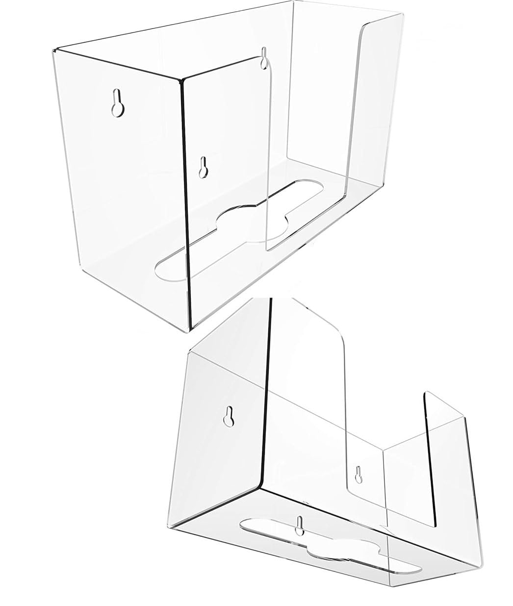 AmeriCan Goods Acrylic Paper Towel Holders for Wall & Countertop MULTI-FOLD & C-FOLD Napkin Towel Dispenser Organizer for Office, Home, Lab, School (C-FOLD)