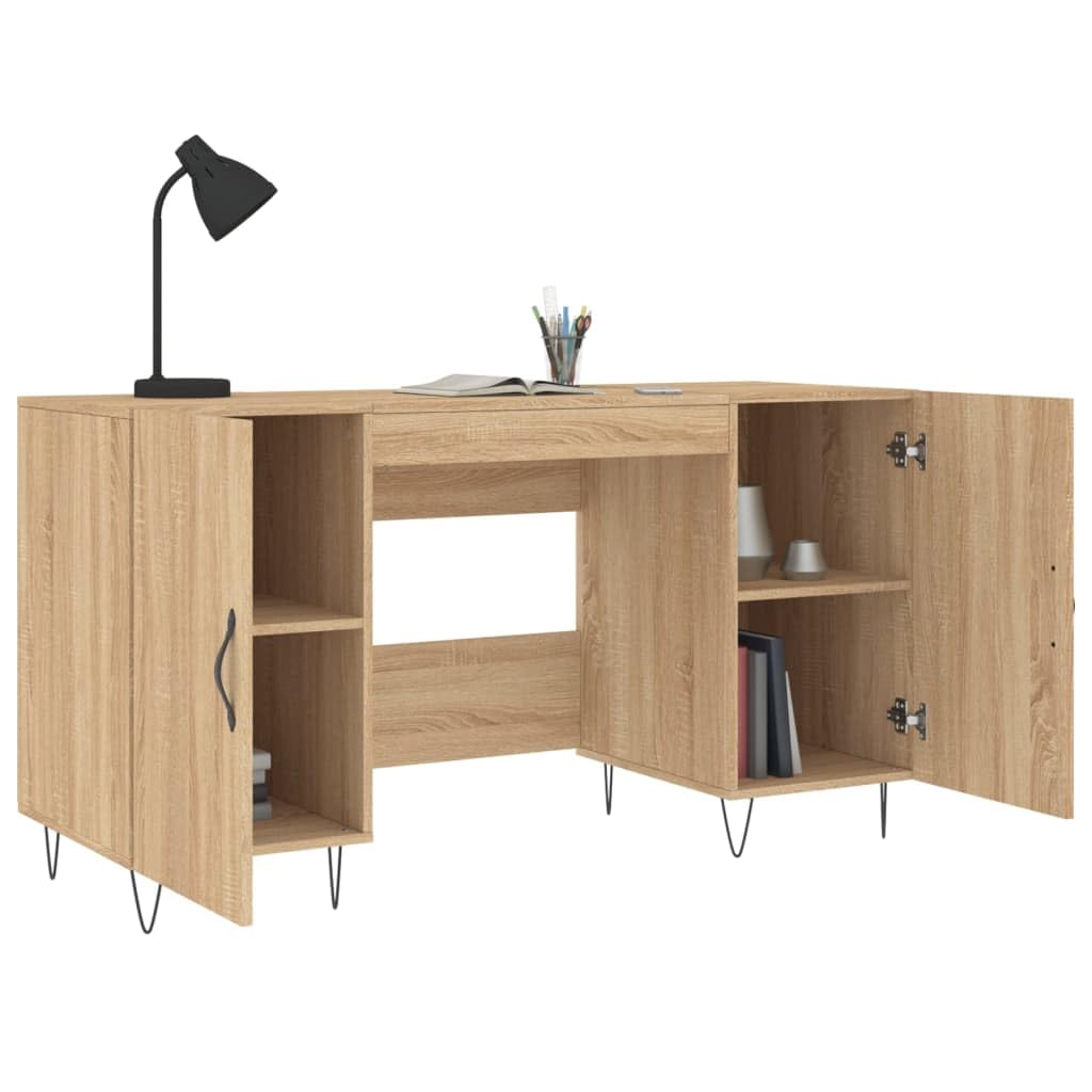 Scrivania Pc Tavolo Gaming Tavolo Consolle Scrivanie Gaming Scrivania Rovere Sonoma 140x50x75 cm in Legno Multistrato per Studio Soggiorno Camera Da Letto Sala Studio