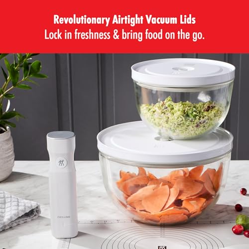 Image of ZWILLING Fresh & Save BOWLS 9-pc Vacuum Glass Bowl Starter Set, Airtight Food Storage and Meal Prep Containers, BPA-Free, Stackable, Reusable
