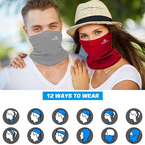 Neck Gaiter Summer Sun UV Protection Face Cover Women Men Cooling Neck Scarf Anti Dust Windproof Bandana for Hiking Cycling Fishing (Navy, 2)