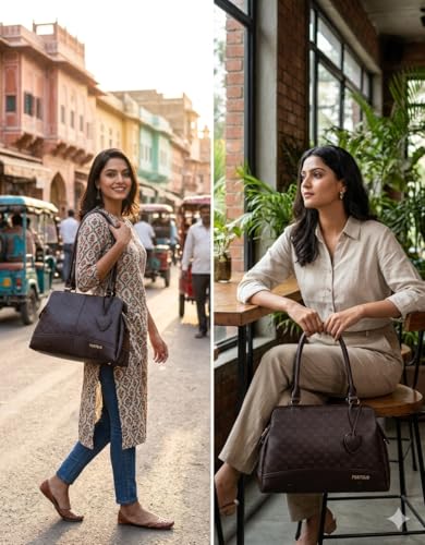 Image of Fostelo Women's Helena Satchel Tote Handbag for Women | Ladies Purse | Stylish Shoulder Bag | Gift For Women