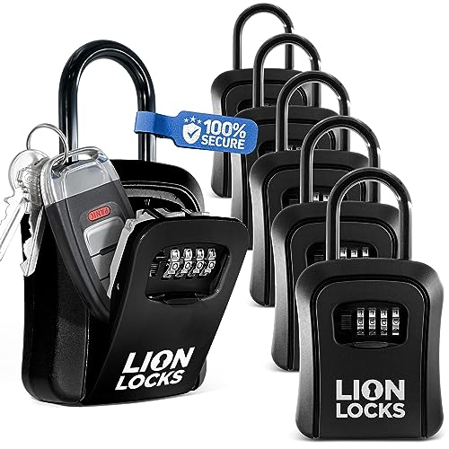 Lock-Box-for-Keys-6-Pack-Black-Secure-Key-Safe-Solution-with-Combination-Lock-for-Homes-Real-Estate-Businesses-Gyms-Schools Lock Box for Keys, 6 Pack Black - Secure Key Safe Solution with Combination Lock for Homes, Real Estate, Businesses, Gyms, Schools - Image 1
