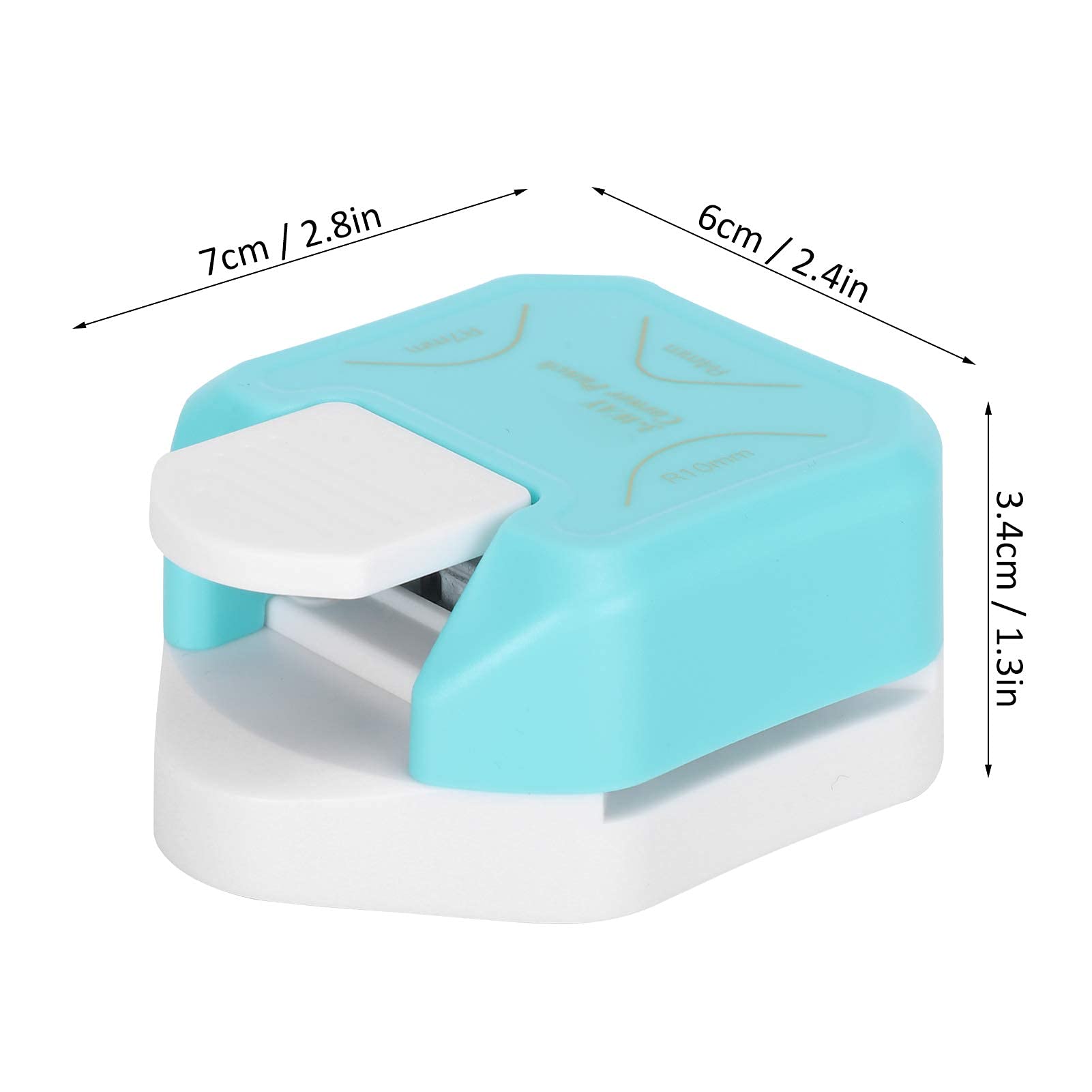 Fdit 3 in 1Round Paper Punch, Corner Rounder Punch, Mini Corner Trimmer Multi-Angle Rounding Device Portable for Home Business Cards Office Greeting Cards