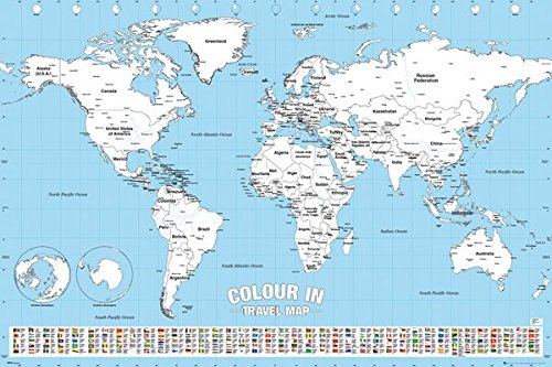 World Map Interactive Color Poster Stop Online Color In Travel World Map - Poster/Print (Color Your  Visited Countries) (Size 36" X 24"): Buy Online In Bolivia At Desertcart
