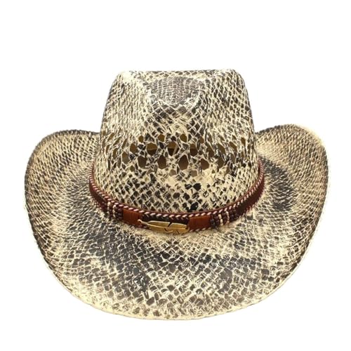 Chapeau de cowboy fait à la main en paille premium d'inspiration western jazz