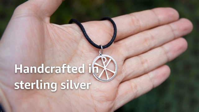 Amazon.com: Chi Rho Necklace - 925 Sterling Silver - Cross of
