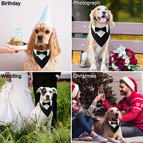 Formal Dog Tuxedo Wedding Dog Bandana Collar Birthday Puppy Costume with Bow Tie Adjustable Pet Bowtie Collar Bandana, Dog Party Tux Suit for Small Medium Large Dogs Cats, Christmas Dog Outfit (L) Formal Dog Tuxedo Wedding Dog Bandana Collar Birthday Puppy Costume with Bow Tie Adjustable Pet Bowtie Collar Bandana, Dog Party Tux Suit for Small Medium Large Dogs Cats, Christmas Dog Outfit (L)