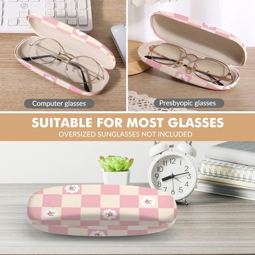 Image of Glasses Case Hard Shell,Portable Protective Eyeglasses Case, Eyeglass Holder Box with Cleaning Cloth, for men women