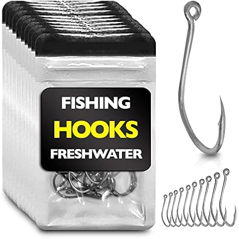 Fishing Hooks Freshwater – Hooks Fishing Tackle – Fish Hooks - Crappie Hooks – Trout Hooks – Fishing Gear - Fishing Equipment – Small Fishing Hooks - Bass Fishing Hooks – Fishing Supplies Cover