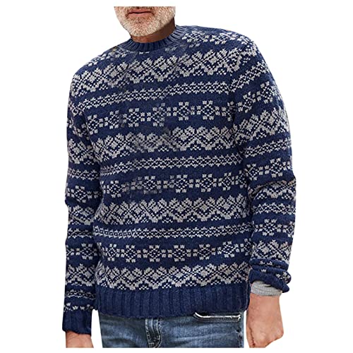 Men's Autumn Winter Vintage Sweater, Long Sleeve Tops Men Travel ...