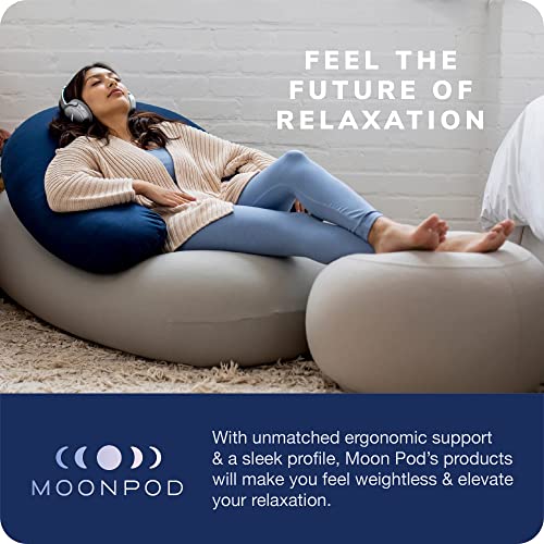 Moon Pod Bean Bag Chairs For Adults, Gray – The Zero-Gravity Beanbag Chair For Stress, Comfort & All Day Deep Relaxation – Ultra Soft Ergonomic Support For Back & Neck – For The Whole Family #TOP5