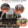BRANDMAN GRILLS SINCE 1987 Rotisserie Grill Charcoal BBQ Grill 2-in-1 Portable Foldable Outdoor Grill 257 sq.in. Charcoal Spit Rotisserie Grill for Whole Chicken Steaks Burger Camping Picnic Gathering