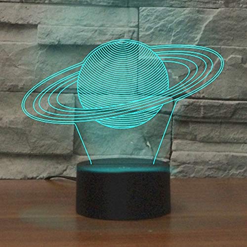 Lampe Saturne 3D LED anti stress éclairage nuit chambre adulte