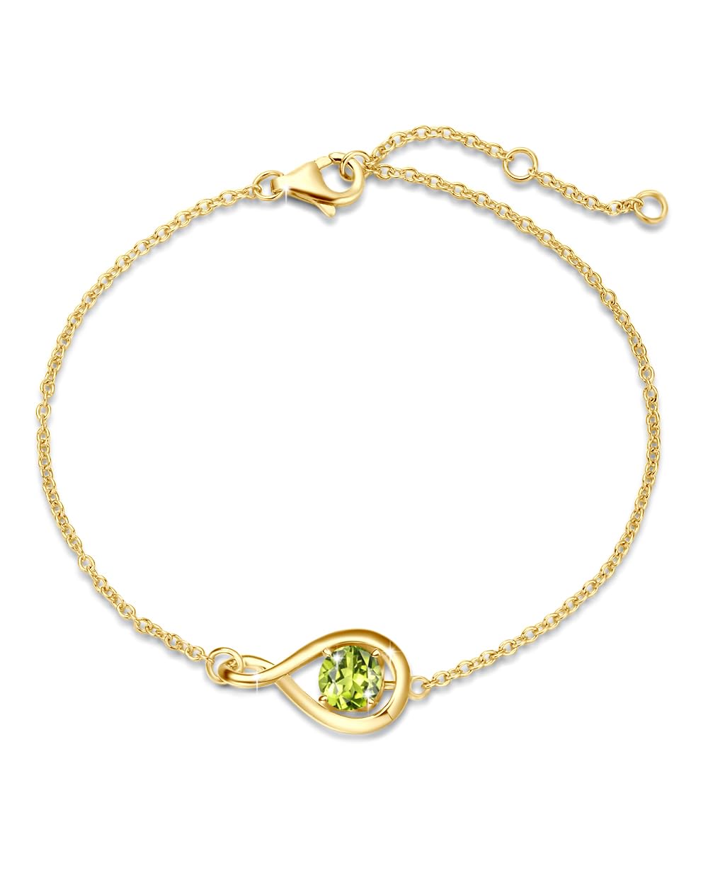 FANCIME Infinity Geburtsstein Armbänder Sterling Silber Schmuck für Damen