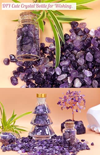 Image of Amethyst Healing Crystal Chips Bulk Gemstones Sets Tumbled Chips Crushed Stones Crushed Crystals Natural Rocks for Fountain Rocks Decoration Reiki Energy Balancing Meditation Aquarium Gravel 0.44lb