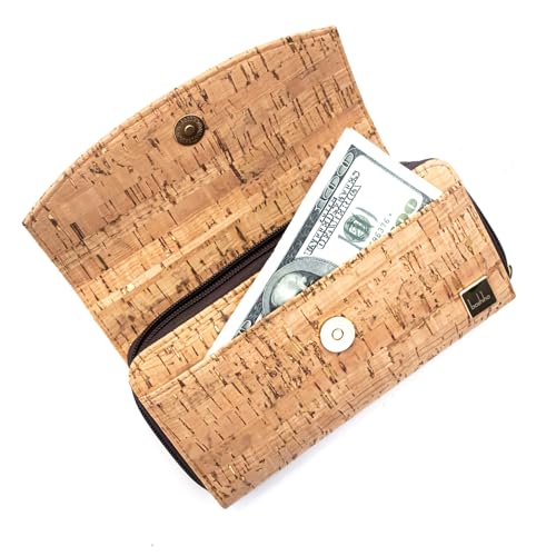 boshiho Natural Cork Wallet - Large Capacity Smart Phone Long Clutch Purse for Women Vegan Gift2