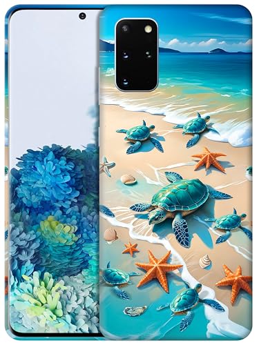 Coque Samsung S20 Plus GlamCase avec motif tortues de plage en plastique rigide