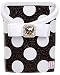 Locker Bin - Glitter Black and White Polka Dot
