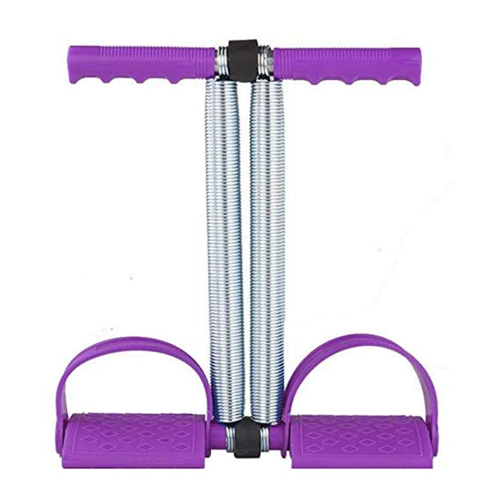 TIANHAO Elastic Sitting Posture Device, Drawstring Double Spring Tension Foot Pedal Sitting Equipment, Is Suitable for Abdomen, Yoga Stretching Bodybuilding Training,Purple