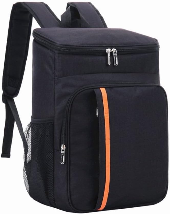 Mochila Térmica Impermeável para Viagem e Praia 30 Litros - Trasporte de Alimentos e Bebidas - Excelente Isolamento Térmico - Alças Confortáveis e Ajustáveis. Cor Preta
