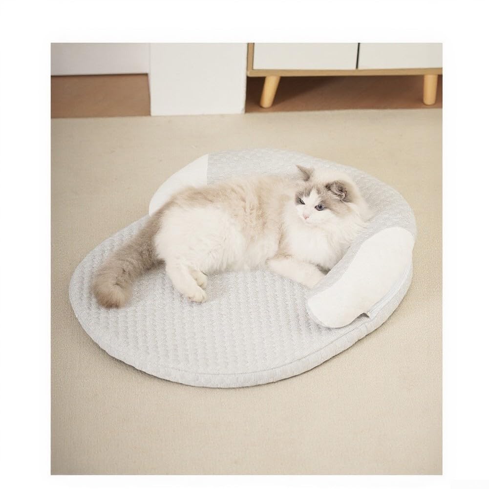 Kühlmatte für Haustiere, verschiedene Größen, geeignet für alle Arten von Haustieren, Hunden, Katzen, abnehmbar, waschbar, Sommerkomfort, Gel-Pad, selbstkühlend, (L)