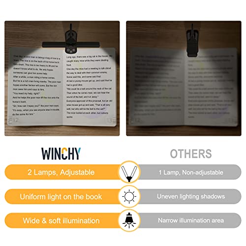 Reading Light For Book In Bed - Birthday Gifts For Women Mother Men, Book Light 2 Adjustable Lamp With Clip-On Led Rechargeable 3 Colors&8 Brightness, Christmas Stocking Stuffer Gifts For Mom Kids #TOP7