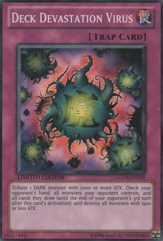 Yu-Gi-Oh! - Virus de devastación de cubierta (GLD4-EN049) - Gold Series 4 Pyramids Edition - Edición limitada - Común