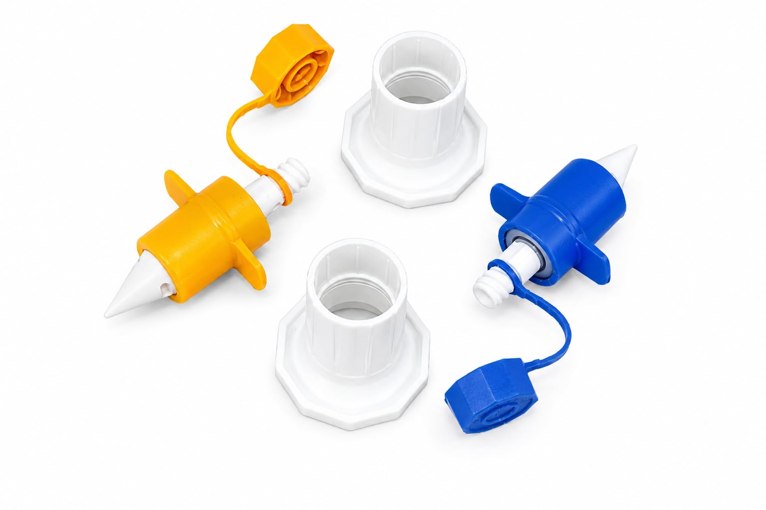 Milk Packet and Oil Pouch Cutter Nozzle Combo, Reusable Spill-Free Liquid Pouch Dispenser, Blue and Yellow, 2 Pieces-picture-17