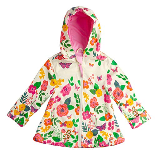 Image of Stephen Joseph, Girls Raincoat Waterproof Jacket Polyurethane Shell Cotton Lined Hooded Outerwear for School Travel Sizes 2T-7 /8