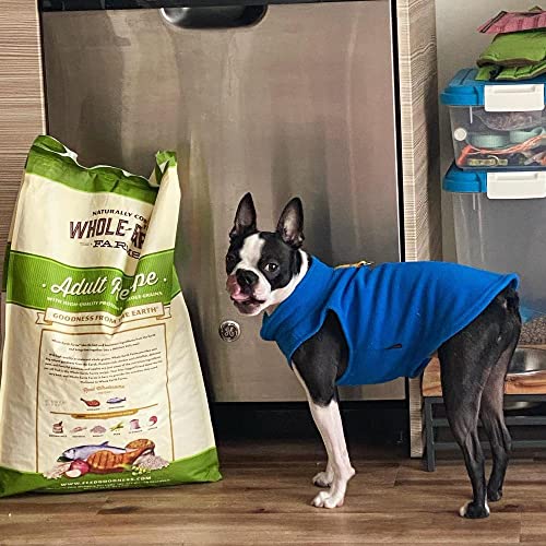 Image of Gooby Fleece Vest Dog Sweater, Deep Blue, Small | Soft warm fleece; Pullover, easy on /off (no zippers); O-ring leash attachment; Machine washable