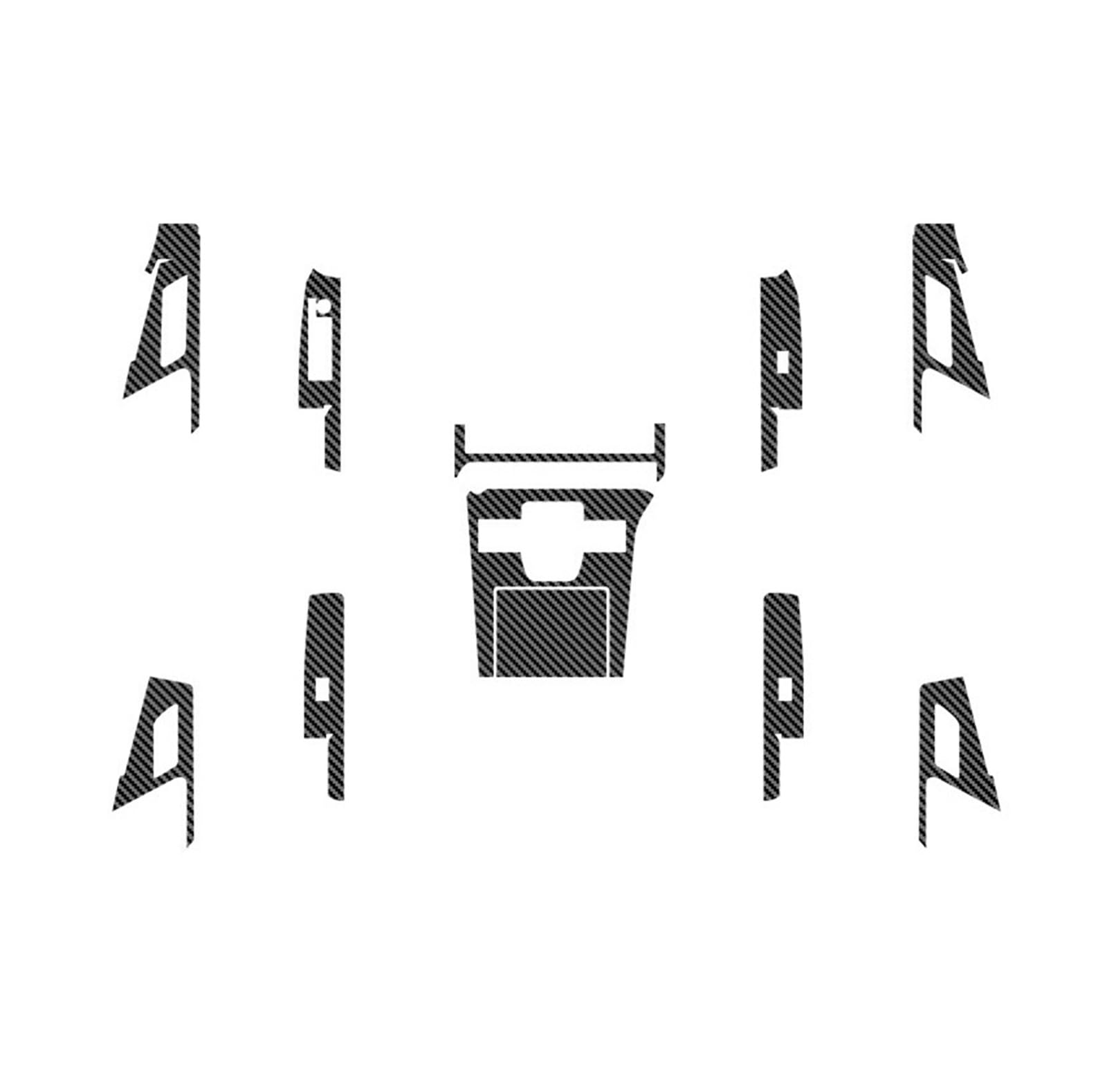 TOWBEBER for Toyota Bz4x Ea10 2022-Present Auto Lifting Window Panel Decal Gear Inner Door Protective Film Car Interior Sticker(Carbon Black)