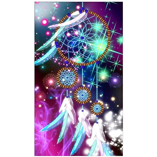 Kit Diamond Painting 40x80cm - Plume Blanche Broderie Diamant Complet pour Décoration Murale