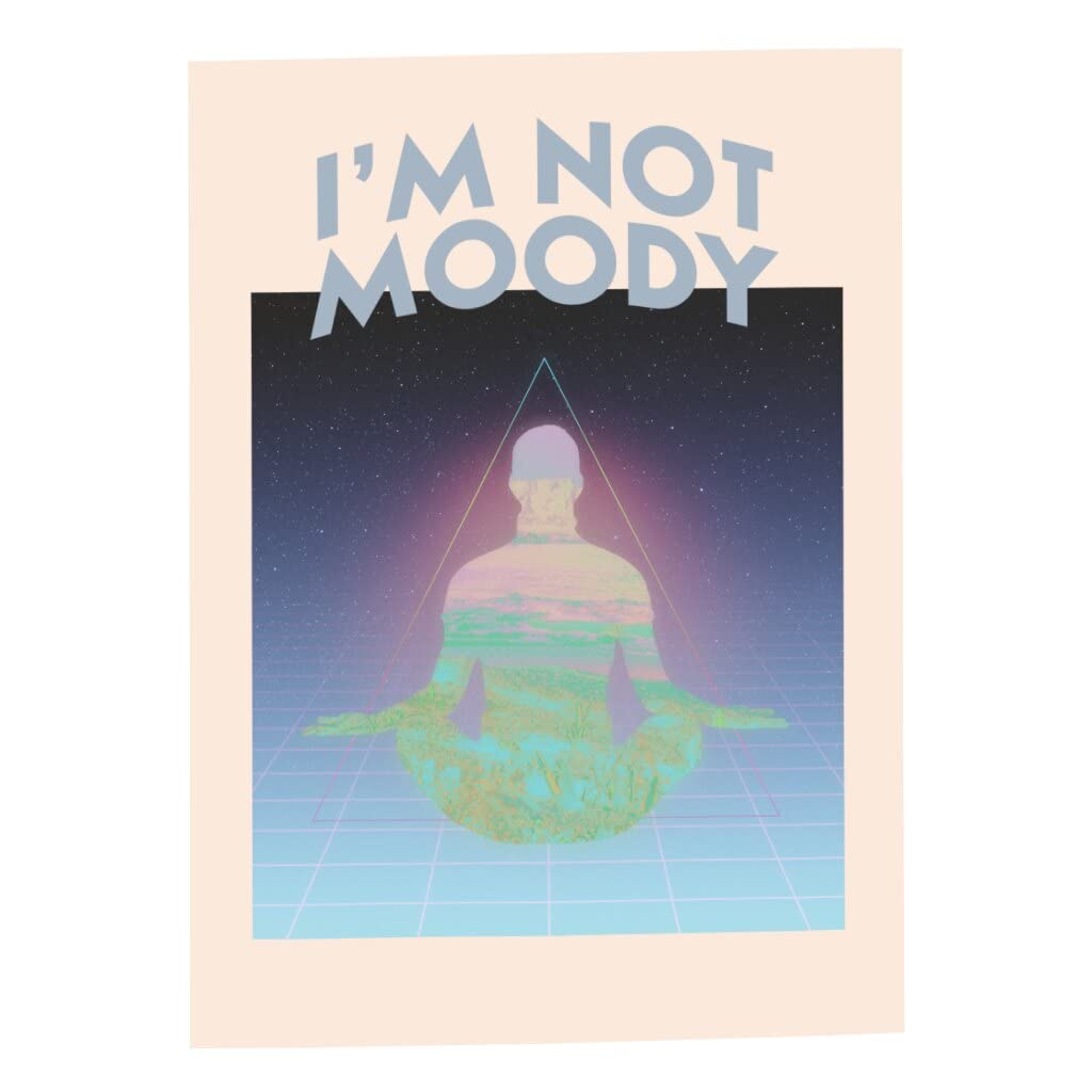 Affiche I'm Not Moody : l'art vintage contre les murs blancs sans personnalité