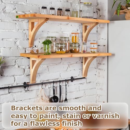 Soportes de estante de madera de 7.5x10.5 pulgadas para baldas 7