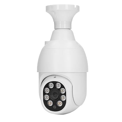 CAMERA DEKHO Light Bulb Camera for Home Surveillance, Wireless Remote Bulb Camera with E27 Interface Base - 2.4GHZ WiFi HD Security Camera PTZ Camera Support Two Way Voice Intercom (White)_42_040