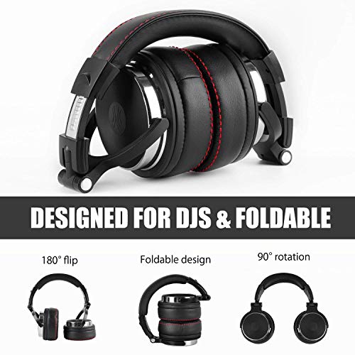 OneOdio, over-ear studio hoofdtelefoon met kabel, microfoon, share-poort, eiwit-lederen oorschelpen voor DJ, Podcast… - Image 7