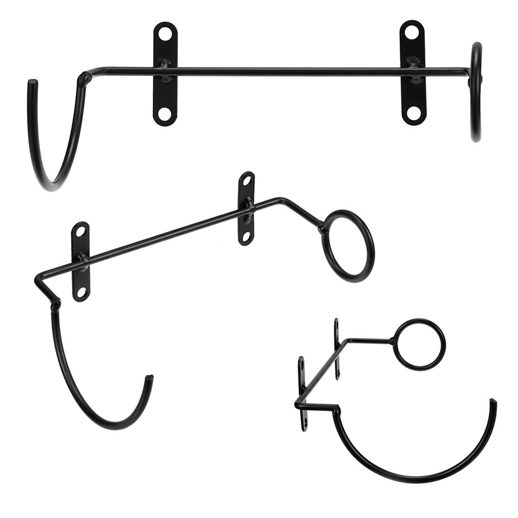 BSTKEY Soporte de hierro para pared de 6 unidades para botellas de vino, vino tinto, bebidas para adultos, expositor de botellas de licores, organizador colgante, boca de botella a la derecha