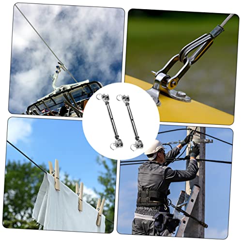 2 piezas de tensor para cables de acero inoxidable para uso industrial y náutico, ajuste seguro y resistente miniatura 6